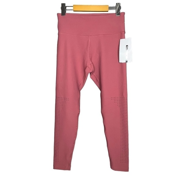 Mondetta Restored 2 Legging Orchid Shadow Laser Cut Out Dusty Rose Yoga Workout - Picture 1 of 10